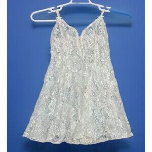 Vintage Frederick’s of Hollywood White Lace Nightgown Dress Lingerie 5067 Sz M